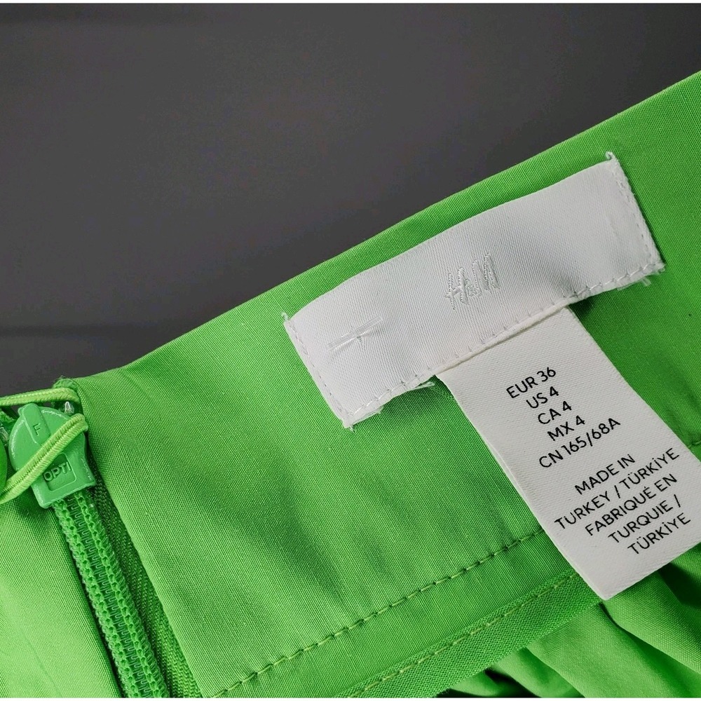 H&M Maxi Skirt 4 Full Bright Neon Farmhouse Cottagecore Dopamine Broomstick 28 - Picture 3 of 8
